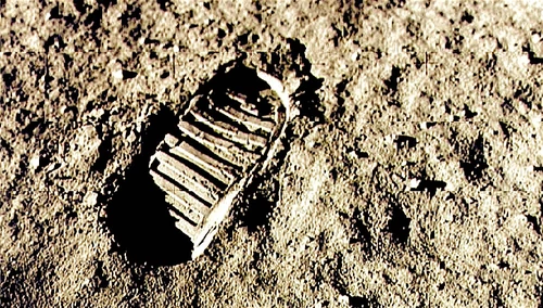 Apollo 11 Mission Leaves First Footprint on Moon