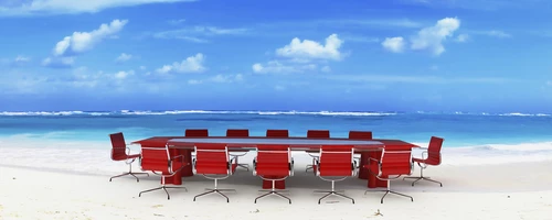 Meeting room in a tropical beach