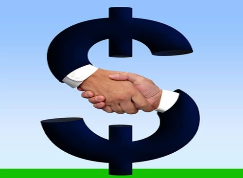 Handshake with Money Sign