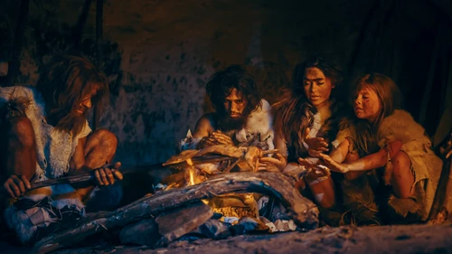 Neanderthalers aan het werk