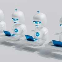 A group of artificial intelligence robots answering the question