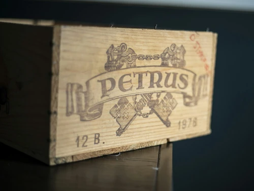a close up of a wooden box on a table