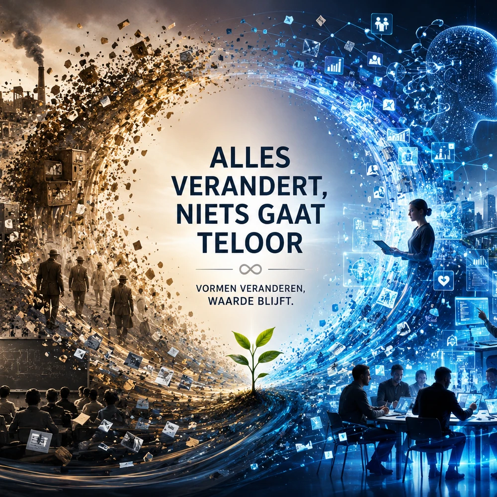 “Omnia mutantur, nihil interit.” Alles verandert, niets gaat teloor.