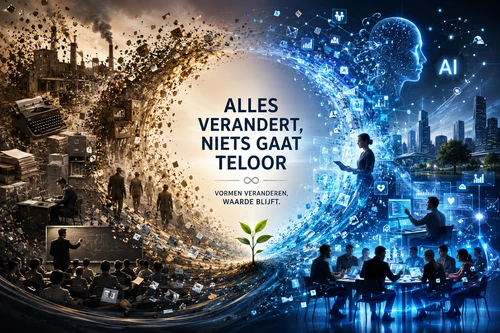 “Omnia mutantur, nihil interit.” Alles verandert, niets gaat teloor.