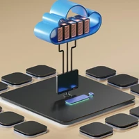 3D render of cloud computing concept