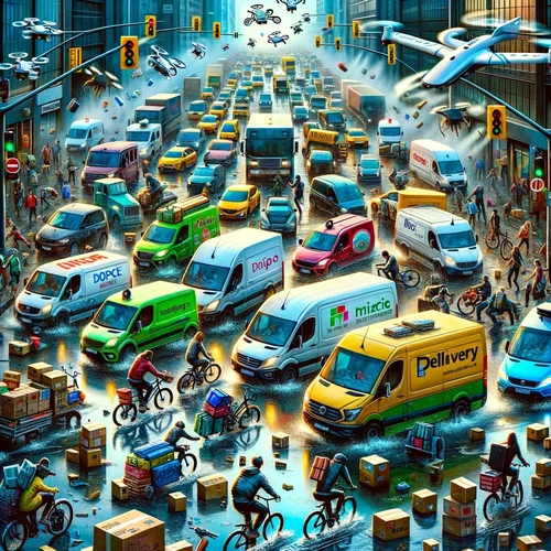 Many,Delivery,Vehicles,Chaos