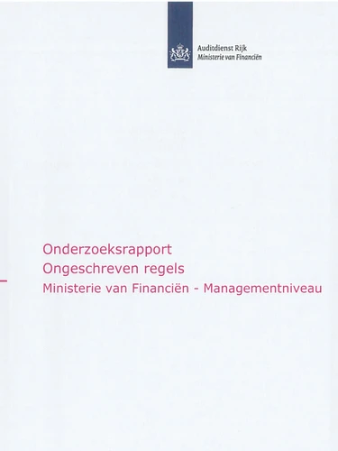 ADR rapport Ongeschreven Regels